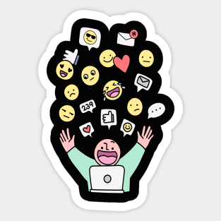 Social media sticker, emoticon doodle Sticker